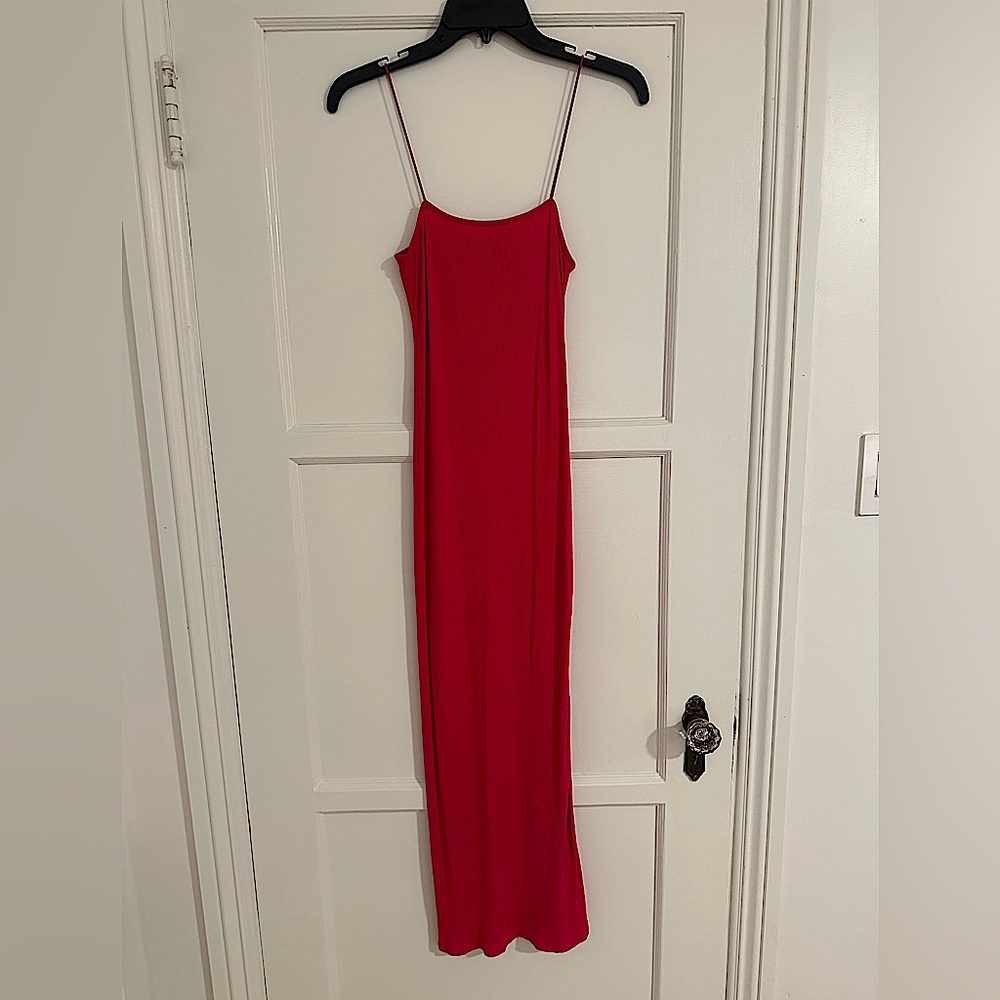 Forever 21 Maxi Ribbed Bodycon Pink Dress, Small